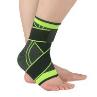 【CW】 Compression Ankle Brace Protector for Soccer Basketball Knitted Gym Bandage Adjustable Support