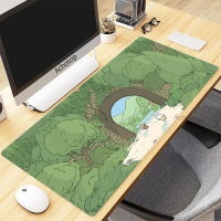 Kawaii Plant Mouse Pad อะนิเมะขนาดใหญ่อุปกรณ์สำนักงาน deskpad PC แป้นพิมพ์คอมพิวเตอร์น่ารักโต๊ะ XXL เมาส์ mousepad 90x40เอกสาร