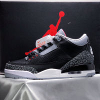 Air   3 Retro OG "Black Cement"  Black cement  Womens casual sports shoes      mens bas tball shoes Large Size 47