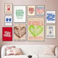 Retro Look For Something Positive Prints Quotes Posters Wall Art Canvas Painting Club Heartbreak Brown Pictures for Living Room Wall Décor