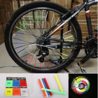 【hot】✣♣ 12Pcs Tube Warning Cycling Riding Rim Spoke Mount Clip Strip Reflector Reflective