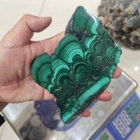 ธรรมชาติ Malachite Slice คริสตัลแร่ตัวอย่างขัดควอตซ์ Slab Rock ตกแต่งบ้านของขวัญ Energy