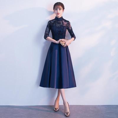 Dress Women 2022 New Dignified Atmosphere Banquet Party Elegant Host Long Socialite Slim Evening Dress