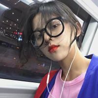 Cermin Mata Wanita Viral TikTok Fashion Round Korean Style Sunglasses