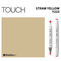 TOUCH TWIN BRUSH MARKER Y223 (STRAW YELLOW) / มาร์คเกอร์หัวพู่กัน-หัวตัดขนาดกลาง รหัส Y223 (STRAW YELLOW)