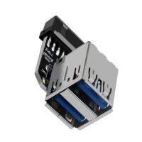 2X 20Pin to Dual USB3.0 Adapter Connverter Desktop Motherboard 19 Pin/20P Header to 2 Ports USB A Female Connector,PH21