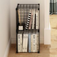 【CW】 Stackable Wire Cubes Storage Organizer Bookcase C Grids Shelves Cabinet Closet Metal Bookshelf for Office