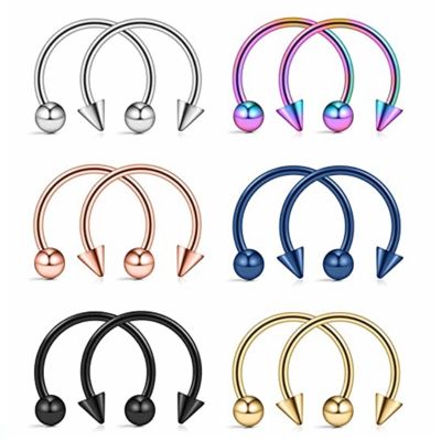 Stainless Steel Horseshoe Septum Piercing Lot 16G Horseshoe Nose Piercing Ring Bulk Fake Nose Ring Horseshoe Earring Cartilage