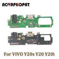 Novaphopat สำหรับ Vivo Y20s Y20 Y20i เครื่องชาร์จ USB สายแพชาร์จปลั๊กไมโครในบอร์ดไมค์ไมโครโฟนเฟล็กซ์ริบบอน