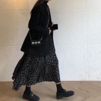 COD ✑✉™ vffe899 Floral Skirt Mid-length High Waist Temperament Harajuku Trend