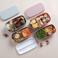 ℗❈☾ New Double-layer Bento Box Portable Leak-proof Food Storage Container Sealed Picnic School Office Lunch Box Microwavable