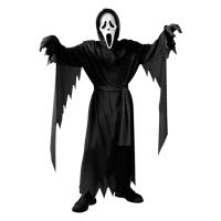 Halloween Scream Ghost Masque Cosplay Costume Horror Killer Halloween Horror Cloak Scary Terror Death Cosplay Costume natural