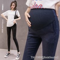 ✟□ Outono estiramento denim maternidade calças de brim magros barriga ajustável roupas para mulheres grávidas primavera gravidez premama