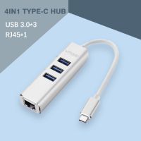 ▣◘❖ CB07B USB 3.0 to Gigabit Ethernet Adapter 3-Port USB 3.0 Hub Bus RJ45 Gigabit Ethernet LAN Port Converter HUB type c