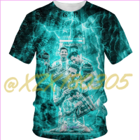 3D 2023！New！Lionel Messi mencetak T-shirt leher bulat, fashion musim panas, baik laki-laki dan perempuan. 17 High quality products （Freeprinting of names）