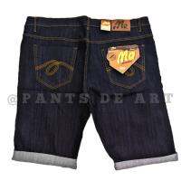 PANTS DE ART ll กางเกงยีนส์ขาสั้นชาย JUMBO เอว38-54  สีบลูมิดไนด์ แบบคลาสสิค ผ้ายืดใส่สบาย (รุ่นซิป)​