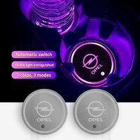 Luminous Car Water Cup Coaster Holder 7 Colorful USB Charging Car Led Atmosphere Light For OPEL Astra g j h k Insignia Vectra c