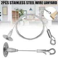 【YY】2 Pcs Stainless Steel Wire Rope Automatic Wire Rope Clamp With Lock Hook Hanging Washer Equipment For Panel Light In Stock