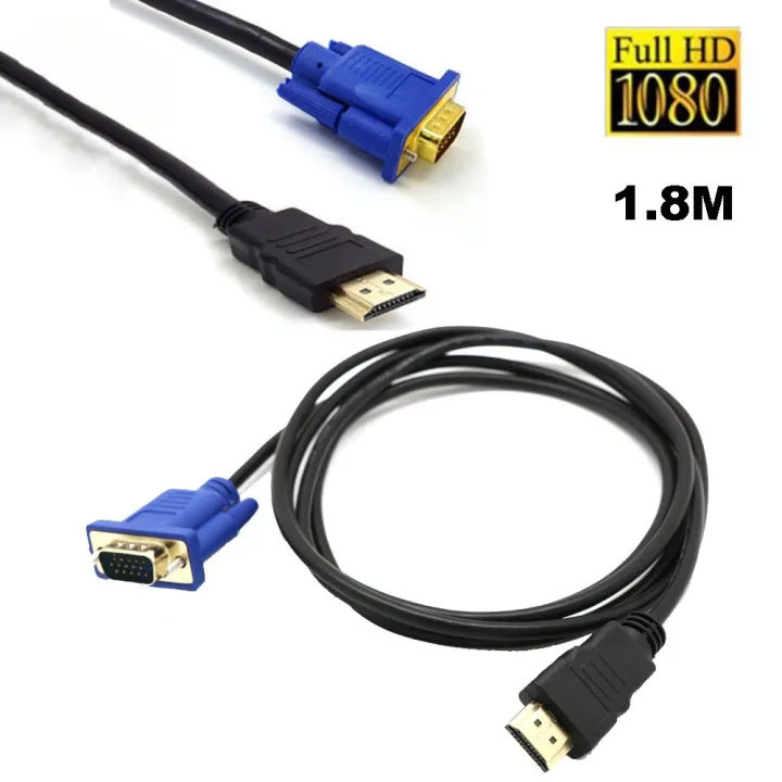 SHOCK 1.8M 6FT Useful Multime High Definition High Quality HDMI To VGA