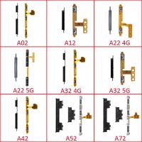 ปุ่มปรับระดับเสียงเหมาะสำหรับ Samsung A02 A12 A22 A32 A42 A52 A52s A72 4G 5G เปิดปิดโทรศัพท์แบบออริจินัลงอคีย์ด้านข้างเฟล็กซ์