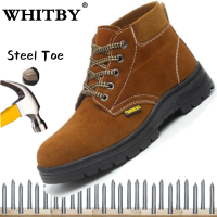 Brand WHITBY (COD จัดส่ง 3 วัน) Safety Shoes For Men Women ใหม่ผู้ชายระบายอากาศใบบนรองเท้าทำงานรองเท้าผ้าใบต่อต้านยอดเยี่ยมเจาะรองเท้านิรภัยรองเท้าเหล็กน