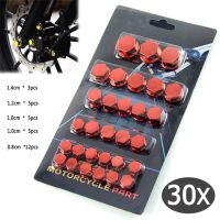 30pcs Motorcycle Metal Screw Cap Decor Motor Modification Styling Protective Screw Nuts Cover Parts Accessories Nails  Screws Fasteners