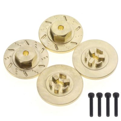 4Pcs Brass Wheel Brake Disc 7mm Hex Adapter Counterweight for Kyosho MINI-Z 4X4 1/18 1/24 RC Crawler Car Upgrade Parts