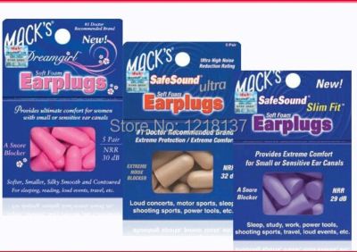 5Pairs Professional Macks Earplugs Anti-noise Earplugs Soundproof Foam Earplugs for Men Women Child