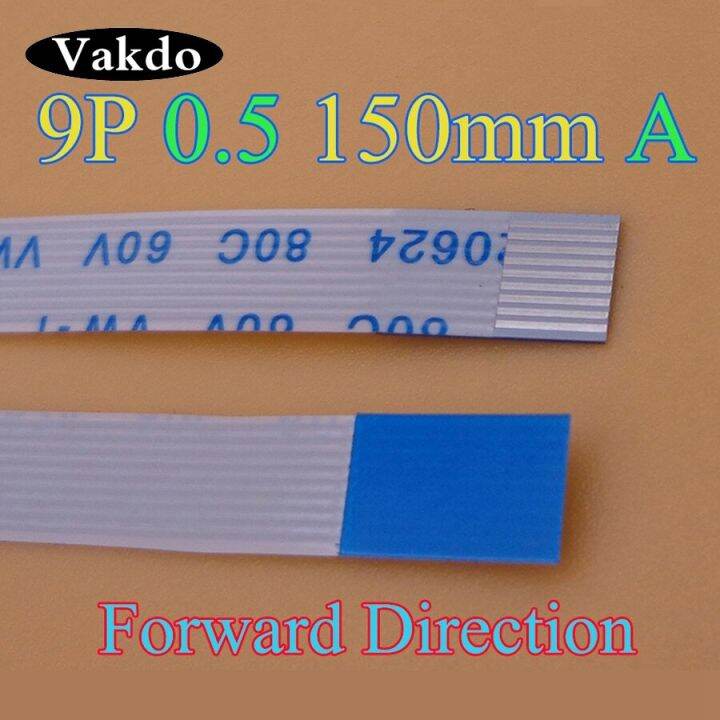 2-500pcs-ffc-fpc-สายเคเบิลยืดหยุ่นแบน-0-5-มม-พิทช์-9-ขาไปข้างหน้ายาว-150-มม-กว้าง-5-มม-ริบบิ้น-flex-awm-20624-80c-60v-vw-1-9pin-9p