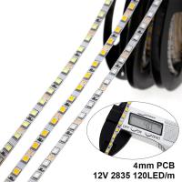 4mm Narrow Width DC12V LED Strip 2835 120ledm Flexible Light White Warm Color 6500k No Waterproof Strip