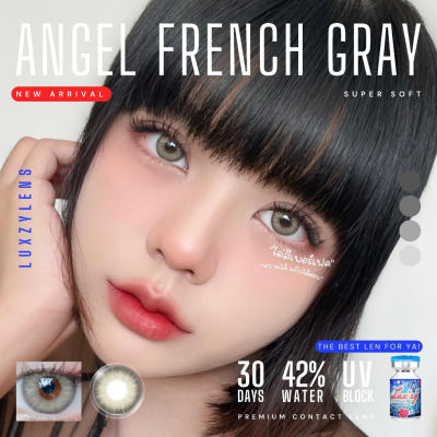 🔥คอนแทคเลนส์✨ขนาดกลาง✨Brown/Gray✨ Angel French (Luxzylens)