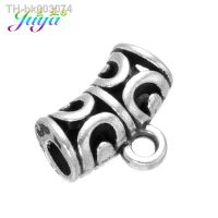 ₪◕ Juya DIY Jewelry Components 30 Pieces Antique Silver Color Curved Tube Bails Charms For Bracelet Necklace Jewelry Making