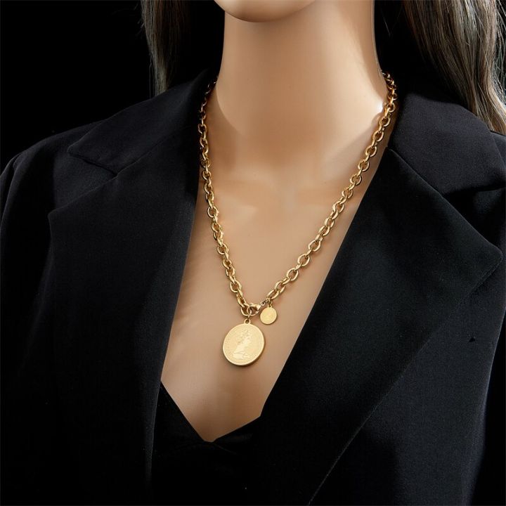 cw-dieyuro-316l-stainless-steel-gold-color-hip-hop-round-portrait-coin-necklace-for-women-men-fashion-trend-girl-jewelry-gift-joyas