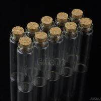 10 Pcs 20ml 22x80mm Empty Tiny Small Clear Cork Message Glass Bottles Vials G03 Drop ship