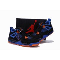 RT 2023 HOT 【Original】 ΝΙΚΕ Ar* J0dan* 4 Black Blue Orange Fashion Basketball Shoes Comfortable Sports Shoes