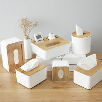 Multifunction Wood Tissue Box For Car Home Napkin Holder Desktop Storage Tissue Case