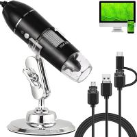 【CW】 1600X Digital Microscope Camera 3in1 Type-C USB Pocket Electronic 8 LED HD Magnifier For Cell Phone Soldering Repair