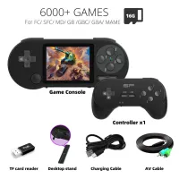 3 Inch Handheld Game Console With Rocker Classic Game Console Player SF2000 6000+ Games Grip Type-C Charging HD IPS Screen