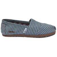 DTRUTYUYTUU แท้? TOMS lazy รองเท้าผ้าใบลําลอง ส้นแบน สีฟ้า สําหรับผู้ชาย ผู้หญิง ไซซ์ 35-45