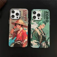 ONE PIECE luffy hat Roronoa Zoro plating Anime Phone Case For iPhone 14 13 12 11 Pro Max Case Cute luxury cartoon art Soft Cover Phone Cases