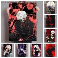 Luyameishop โตเกียวปอบ Kaneki เคนผ้าใบศิลปะที่ไม่ซ้ำกันญี่ปุ่นอะนิเมะผนังโปสเตอร์สำหรับตกแต่งบ้าน,เหมาะสำหรับอะนิเมะผู้ที่ชื่นชอบ