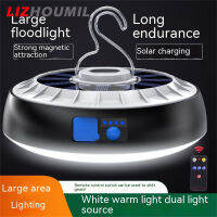 LIZHOUMIL ไฟฉายตะเกียงตั้งแคมป์อเนกประสงค์กันน้ำ,ไฟแสงอาทิตย์ Led แบบพกพากันน้ำใช้กลางแจ้ง