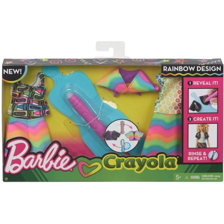 barbie crayola rainbow design