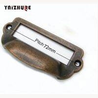 10pcs Zinc Alloy Shell Handle Label Drawer Handles Antique Cabinet Chinese Name Card box