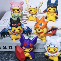 Hot Sales Pikachu Figure Charizard Bat Anime Cartoon Ornament Gacha Claw Machine Birthday