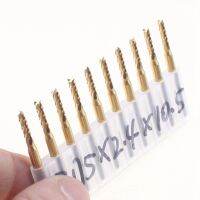 10pc 3.175X2.4X10.5MM Titanium Coated Carbide PCB Cutter End Mill สำหรับแผงวงจร PCB Milling Drilling Cutting Carbide Tools