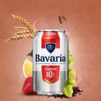 Bavaria Non Alcoholic Malt Drink Strawberry Can 330 ml x 3.เครื่องดื่มมอลต์ปราศจากแอลกอฮอล์บาวาเรีย กระป๋องสตรอเบอร์รี่ 330 มล. x 3