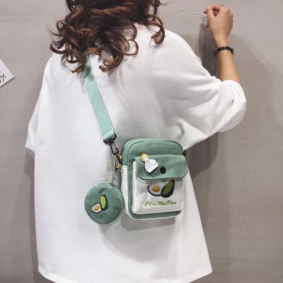 ✘✗ Canvas oblique satchel female joker ins girl summer days is cute little bag contracted the single shoulder bag