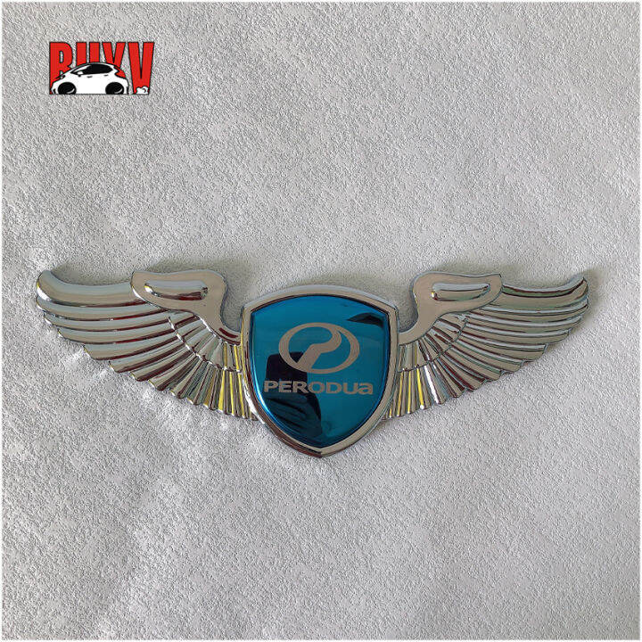 BuyV Perodua Logo Car Hood Emblems Angel Wings Car Badge Rear Logo ...