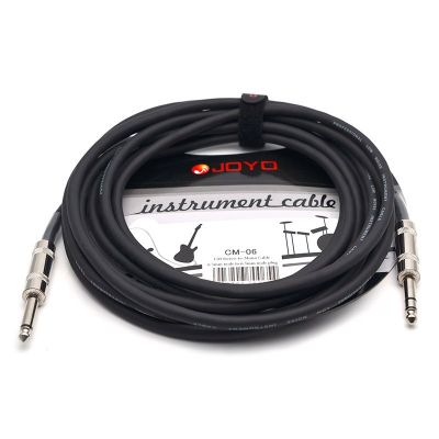 JOYO Instrument Cable Shielded Stereo to Mono Cable 6.3mm Male to 6.3mm Male plug 15ft Black